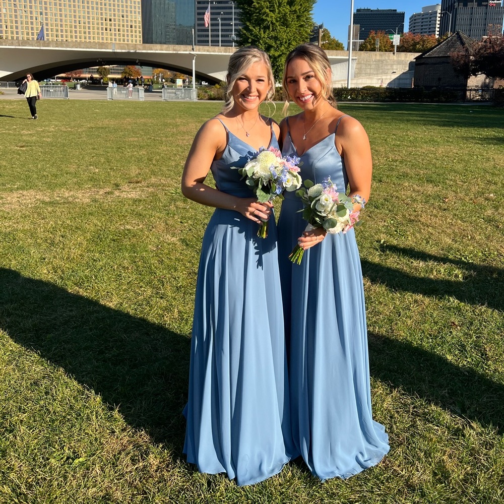 Blue long dress